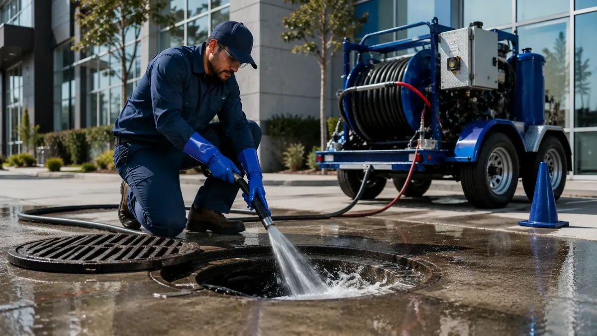 Commercial Hydro Jet Drain Cleaning in Larkspur