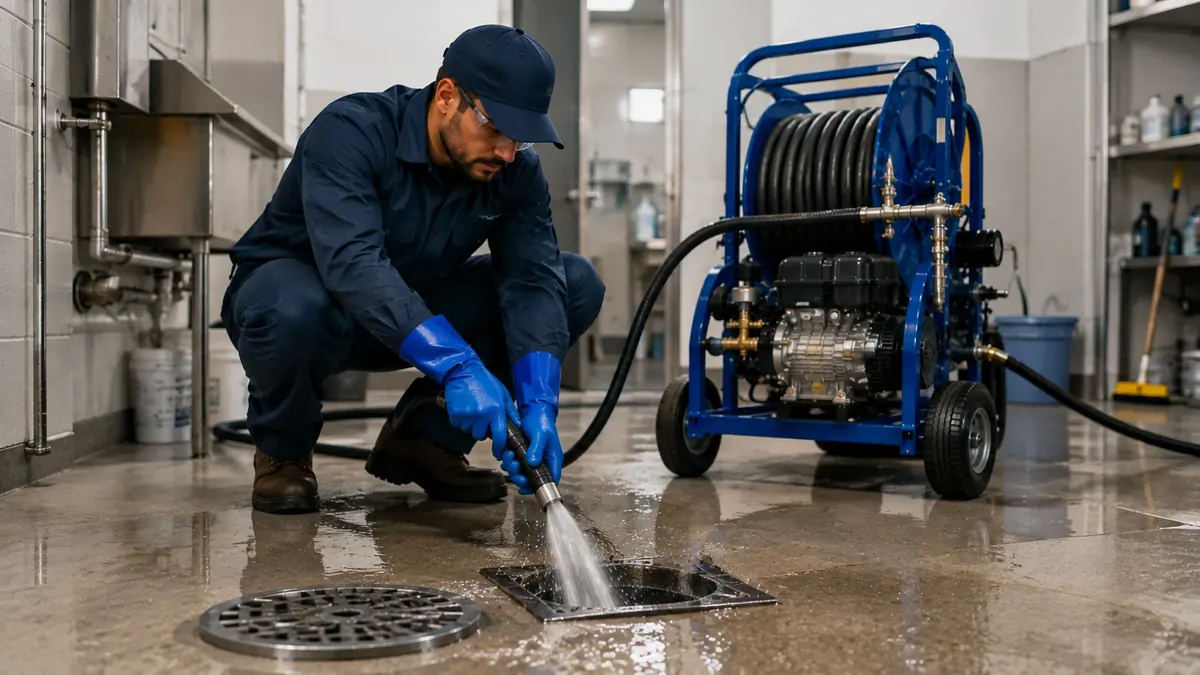Floor Drain Hydro Jet Cleaning in Larkspur