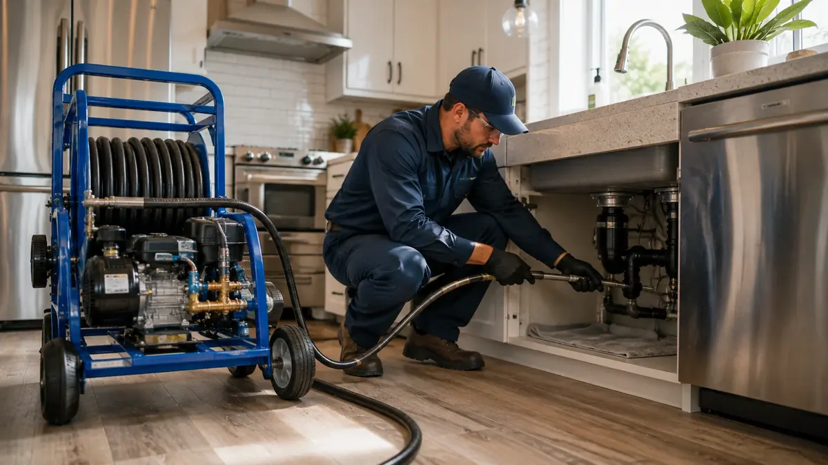 Kitchen Drain Hydro Jetting in Larkspur