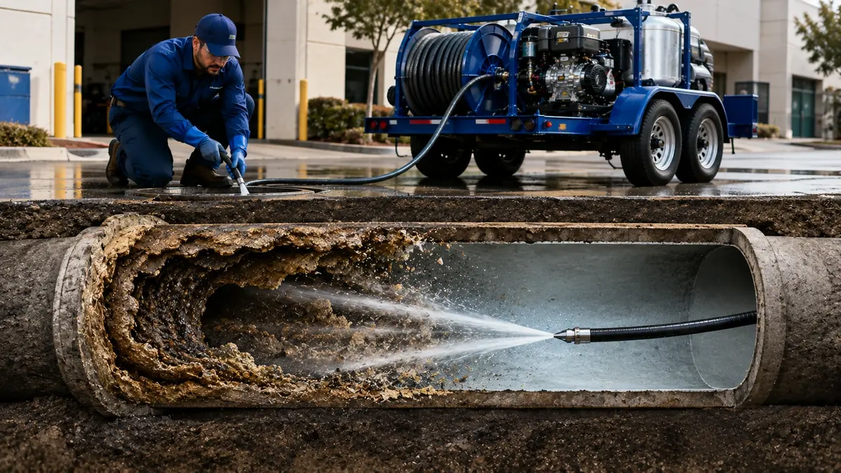 Sewer Pipe Descaling in Larkspur