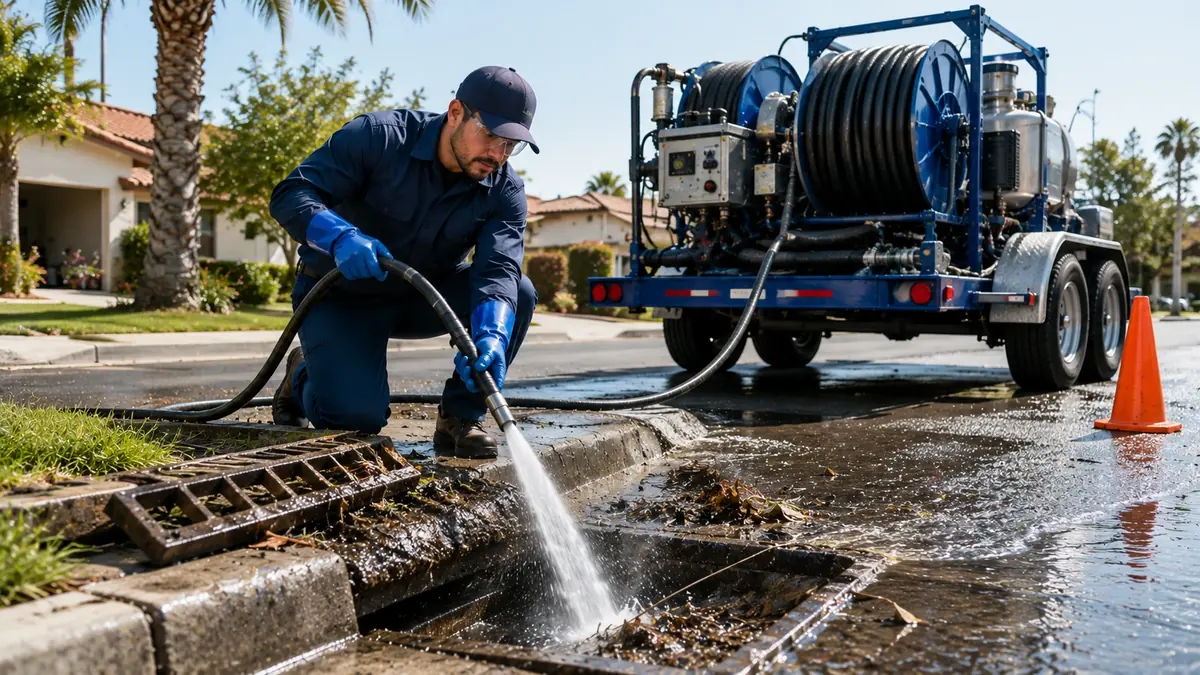 Storm Drain Hydro Jet Cleaning in Larkspur